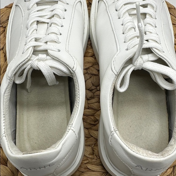 Arne Essential  White Leather Platform Trainer  Made in Portugal - Picture 7 of 8